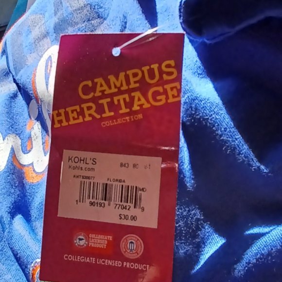 🆕 FLORIDA GATORS • Medium v-neck short sleeve t-shirt blue graphic print NWT - Picture 4 of 5